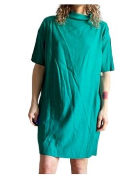 COS Vibrant Greeb Short-Sleeve Dress